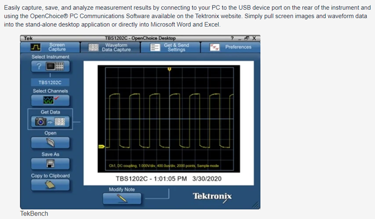 Tektronix TBS1000C数字存储示波器